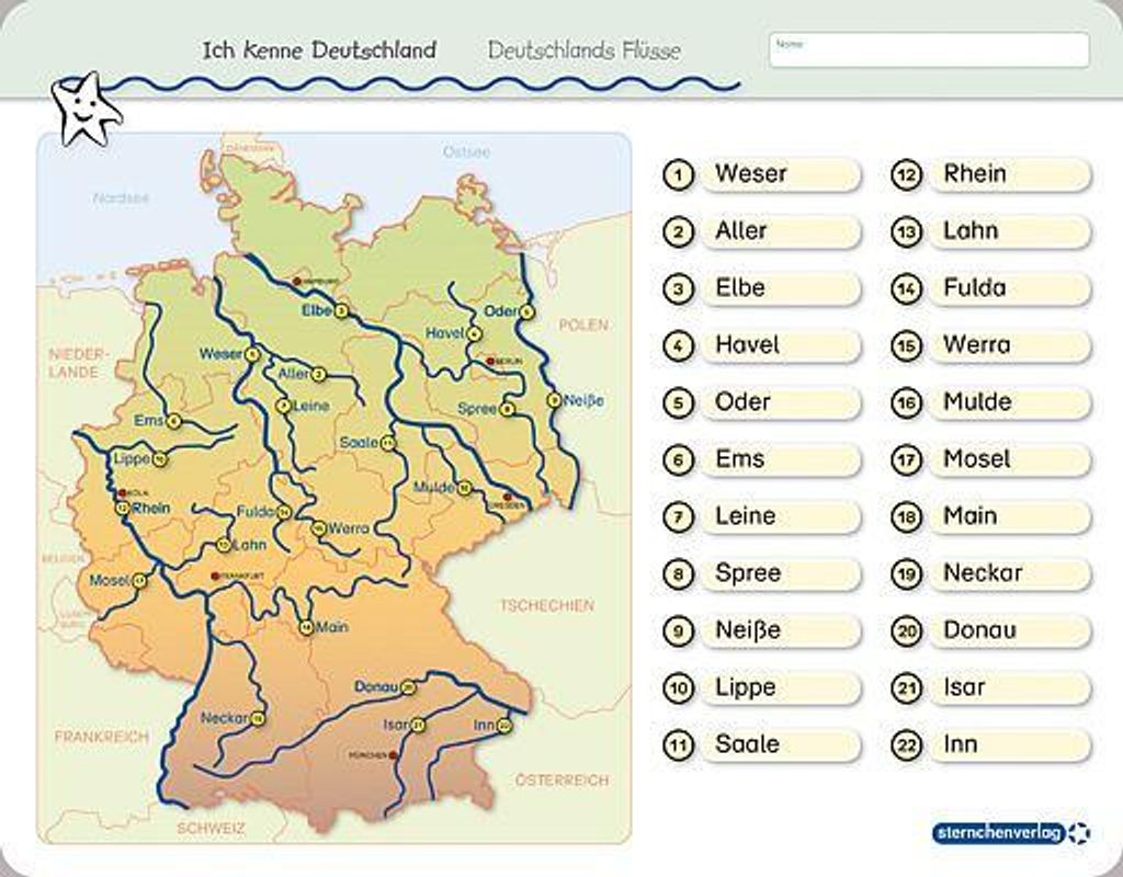 Ich kenne Deutschland - 1. Bundesländer & Landeshauptstädte, 2. Flüsse, 3. Gebirge im Set