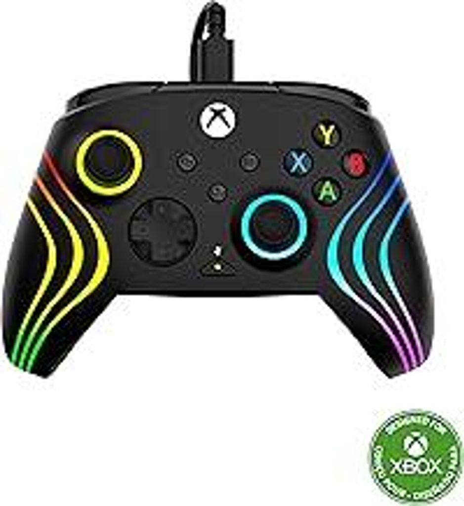 Turtle Beach Afterglow Wave Controller Schwarz Wired RGB Gaming Controller – Lizenziert für Xbox Series X oder S, Xbox One und Windows