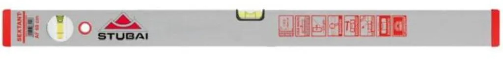 Niveau de maçon STUBAI ALU FL 80 cm, idéal pour pose de carrelage AF080