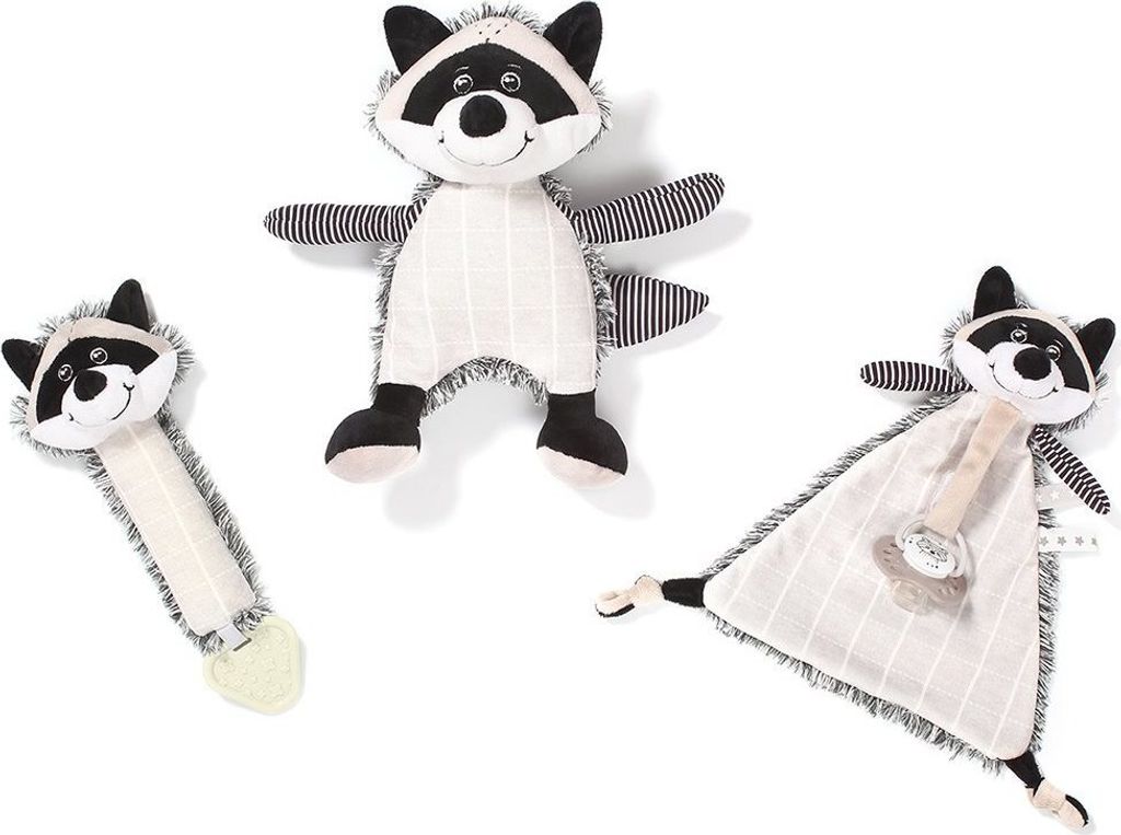 Kuscheltier mit Schnulleranhänger Racoon Rocky Baby Ono Produktbild 6