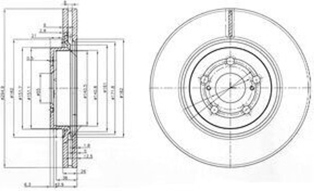 Dr!ve+ DP1010.11.0385 - OE 43512 05050 Bremsscheibe, Vorderachse für Avensis (T25)