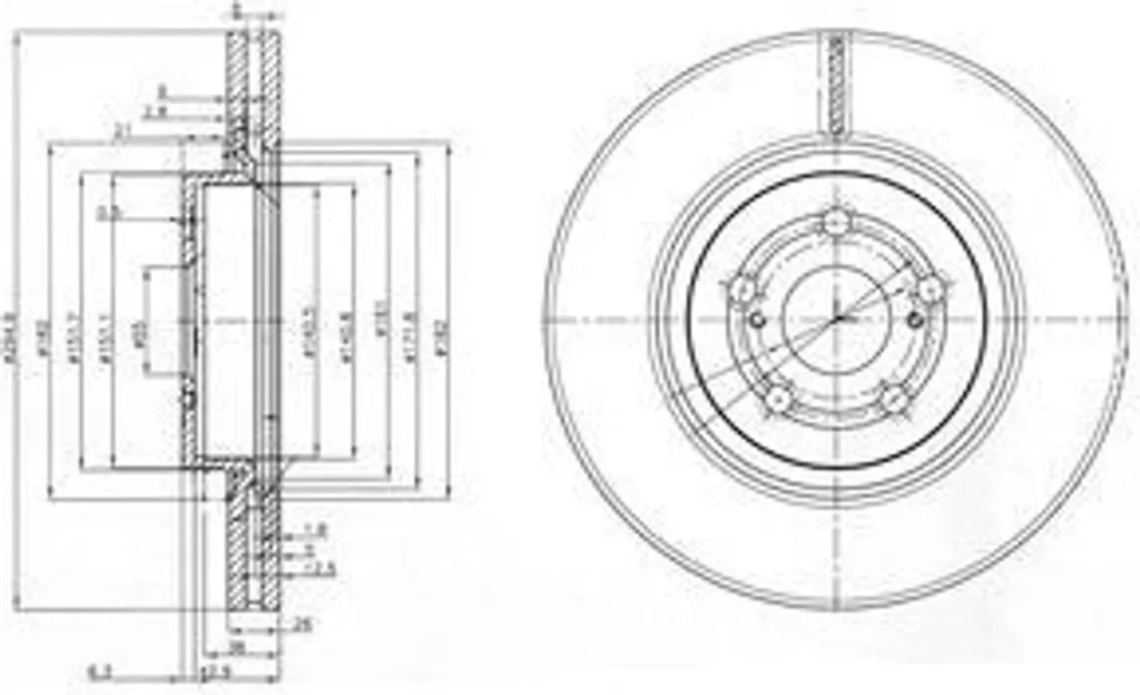 Disque de frein avant pour Toyota Avensis T25 - Qualité OE 43512 05050