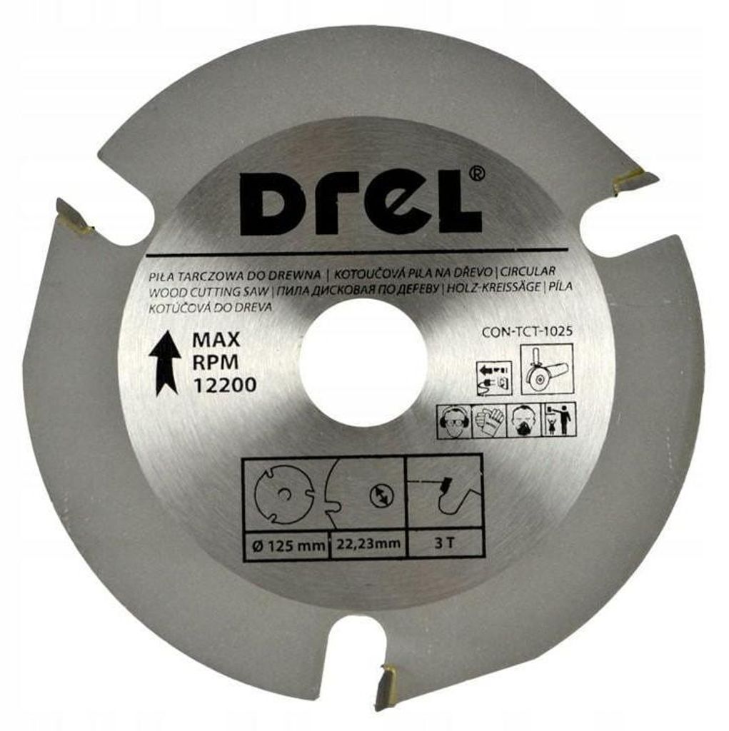 Drel schijf voor het zagen van hout, 125mm * 22 * 3 Productafbeelding 