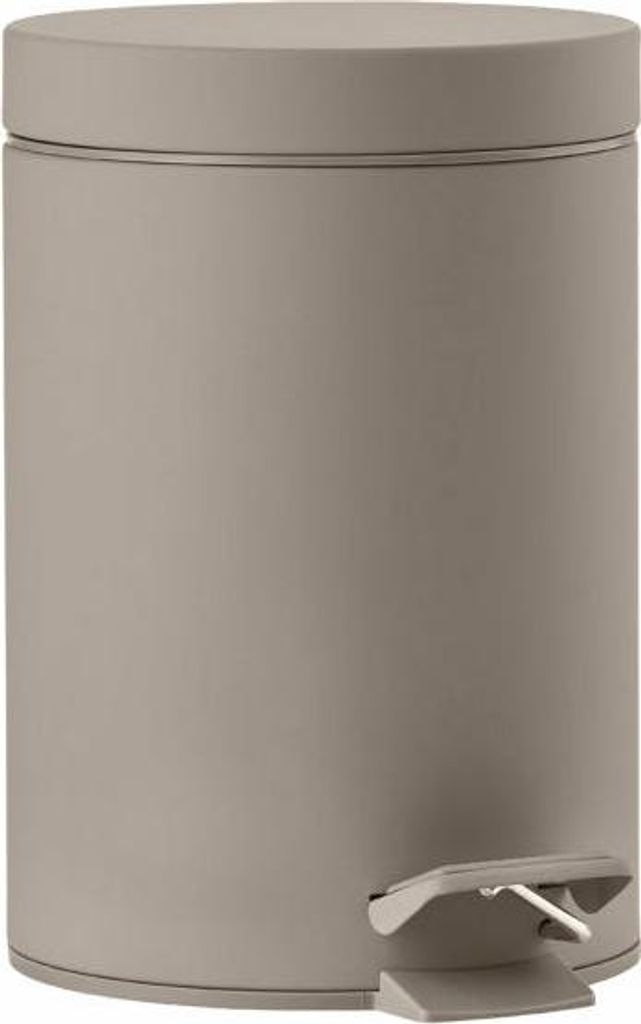 Zone Denmark Pedaleimer Solo Taupe, Abfalleimer, 18/8 Stahl, Braun, 3 L, 34779