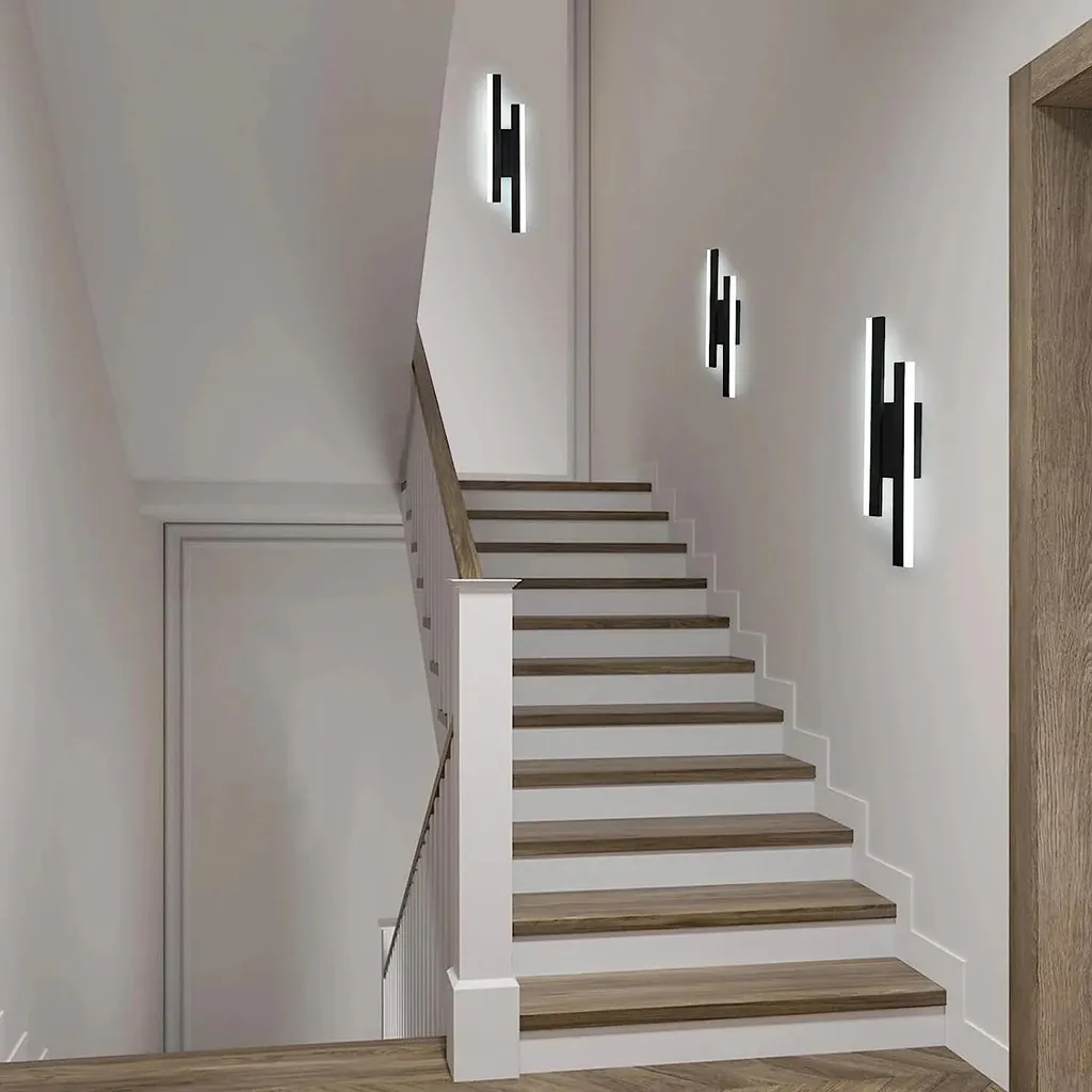 Applique LED lumière blanche 16W avec diffuseur acrylique et châssis noir