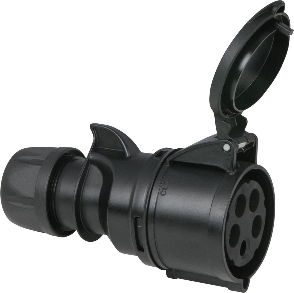 PCE CEE 32 A/400 V spina a 5 poli femmina nero - IP44 Immagine del prodotto 