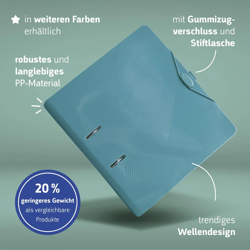 Classeur 7cm Turquoise Wave : Classez vos Documents A4 Avec Style - 7