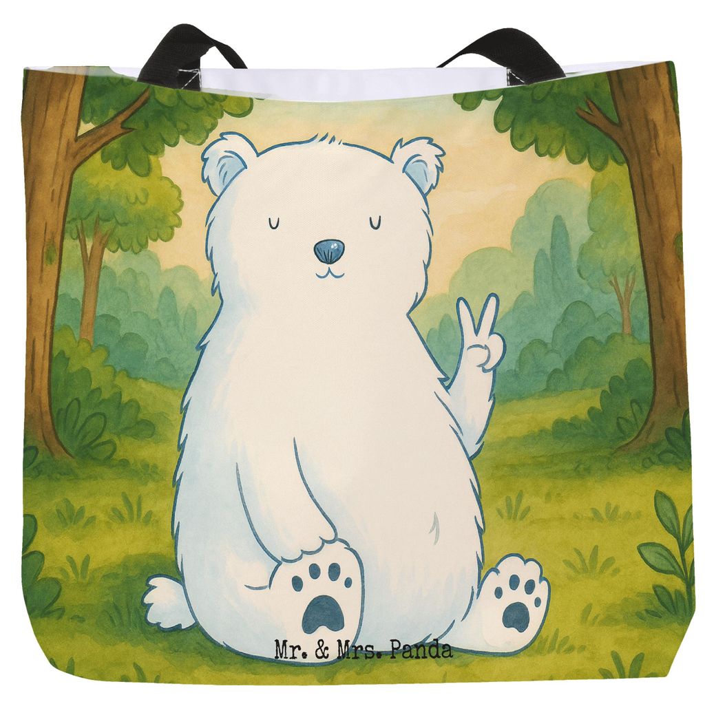 Mr. & Mrs. Panda Schultasche Eisbär Faul Design - Weiß - Geschenk, Homeoffice, Tote Bag, Reisetasche, Arbeit, Bär, Teddy, Tasche, Büro, Nordpol...