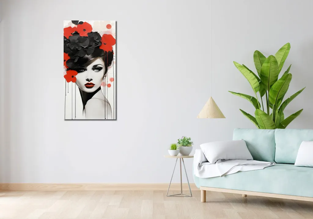 Tableau Image Passion pour les Fleurs 50 x 100 cm Décoration Murale Chic