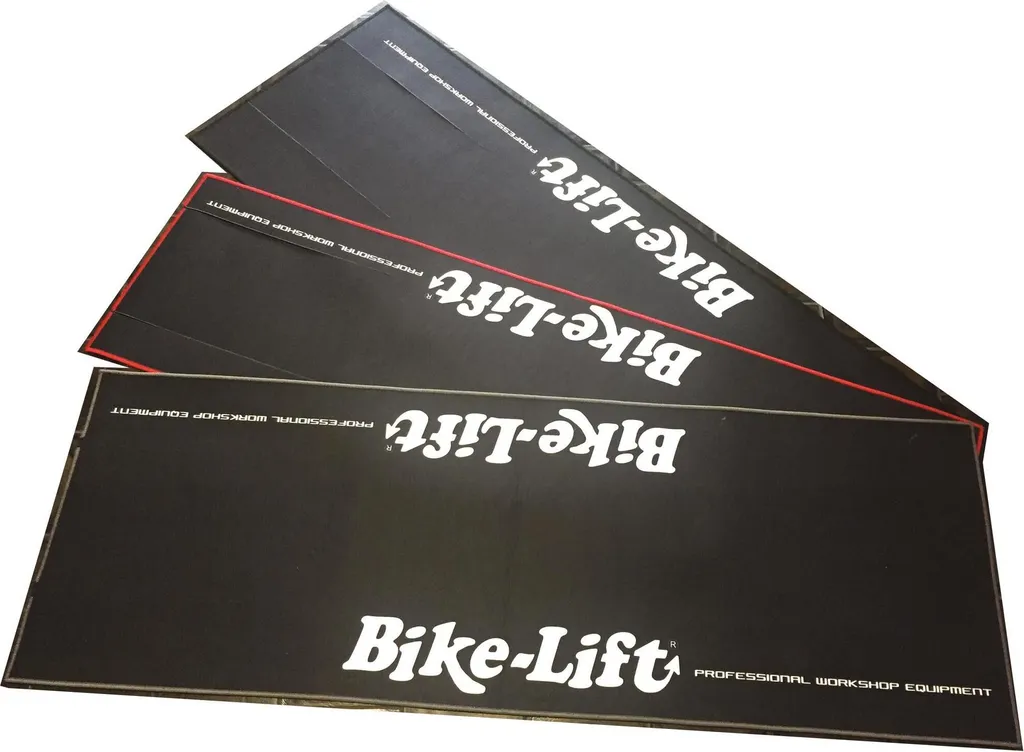 Tapis de Protection BIKE LIFT pour Béquille Moto avec Bordure Rouge Pro
