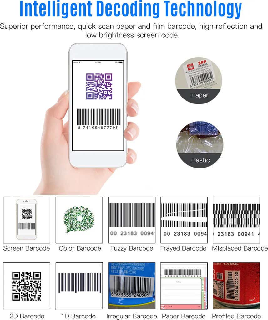 Scanner code-barres pour machine de contrôle de billets et transport