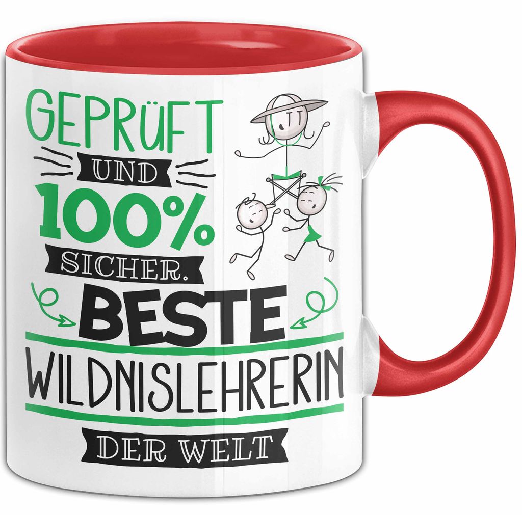 Beste Wildnislehrerin Der Welt Tasse Geschenk für Eine Wildnislehrerin Und Sicher Geschenkidee Geburtstag Weihnachten (Rot)