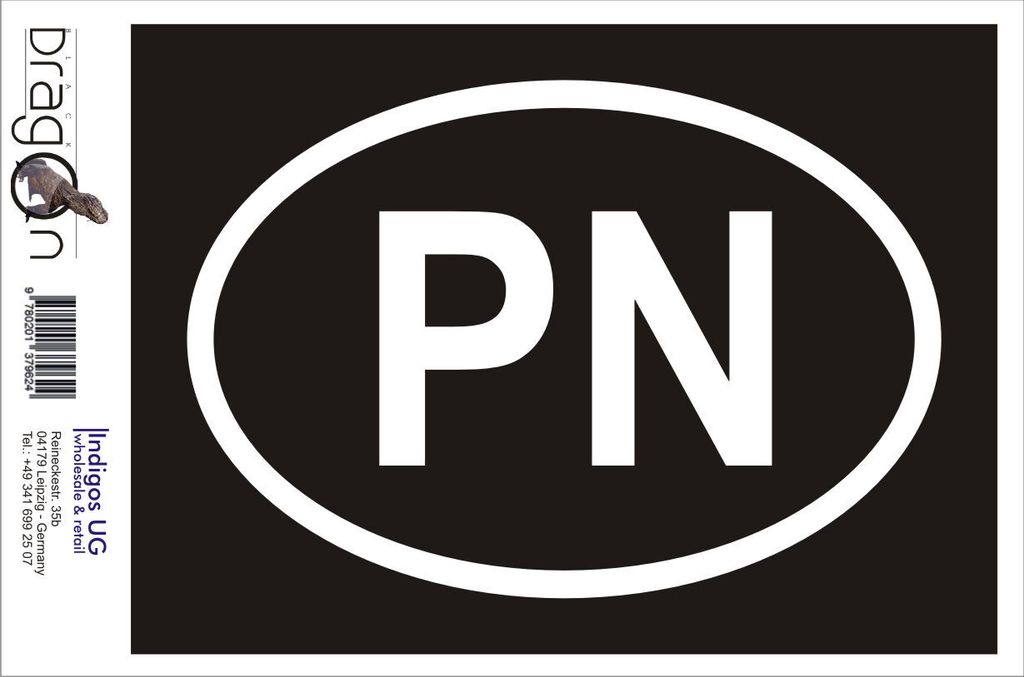 Aufkleber / Autoaufkleber - JDM / Die cut / Auto / OEM - Palästina PN - 160x110mm weiß - Heckscheibe / Heckscheibenaufkleber