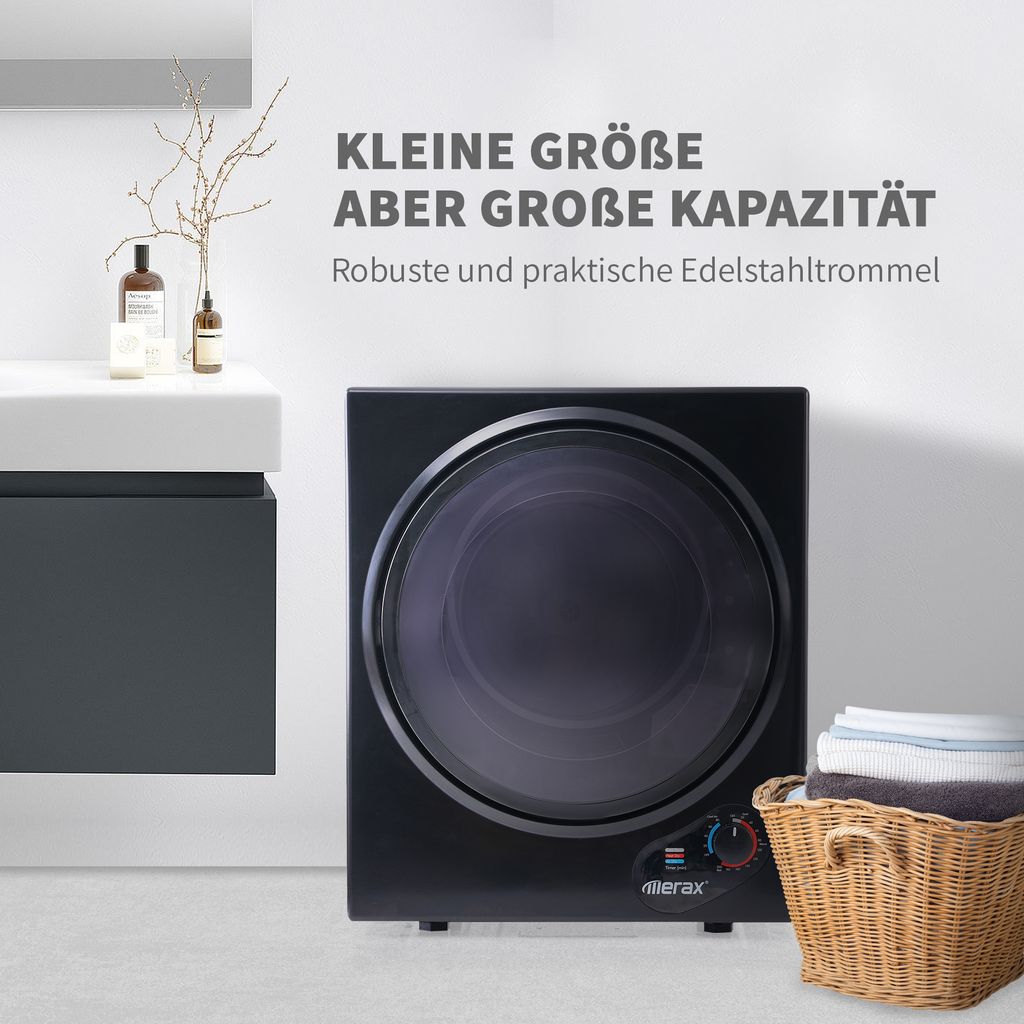 Merax Mini-Wäschetrockner Trockner Ablufttrockner, Produktbild 3
