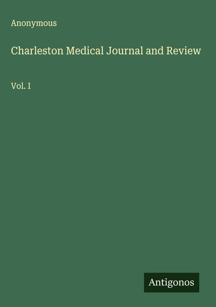 Charleston Medical Journal and Review