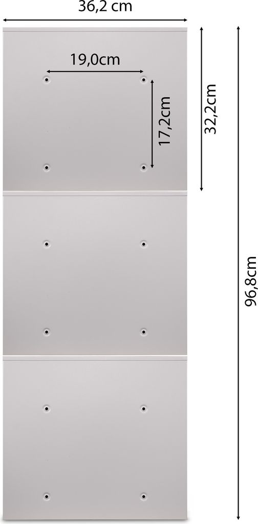 Burg-Wächter Briefkastenanlage 3-fach weiss 36x96x10cm, Produktbild 5