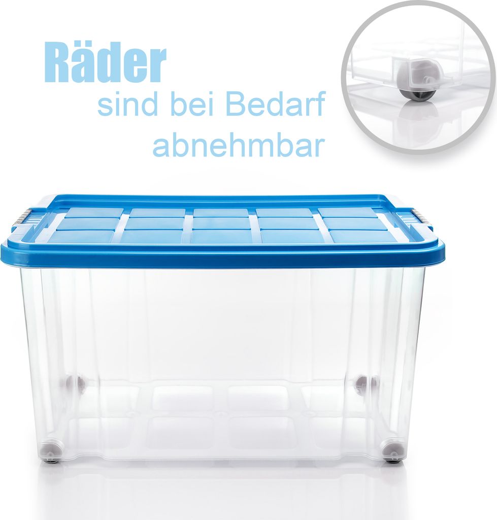 BigDean 4 Stück 60 L Aufbewahrungsbox mit Deckel groß Produktbild 8