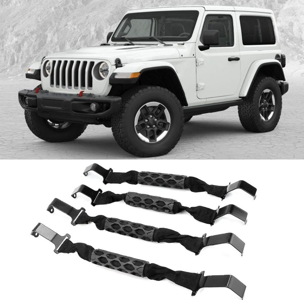4-teiliges Auto-Griff vorne hinten oben Dachgriffgriffe Zubehör passend für Jeep Wrangler JL 2018+