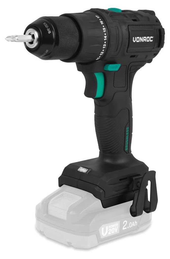 Cordless brushless drill 20V - Excl. battery and charger