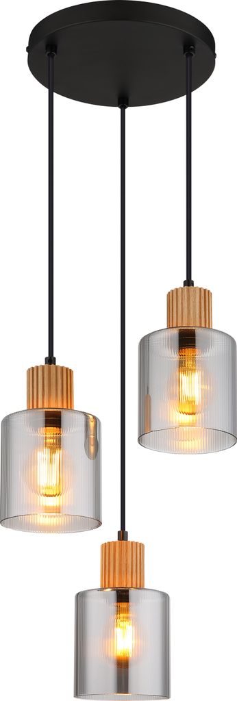 Globo Lighting|Hängeleuchte Metall schwarz matt, 3x E27