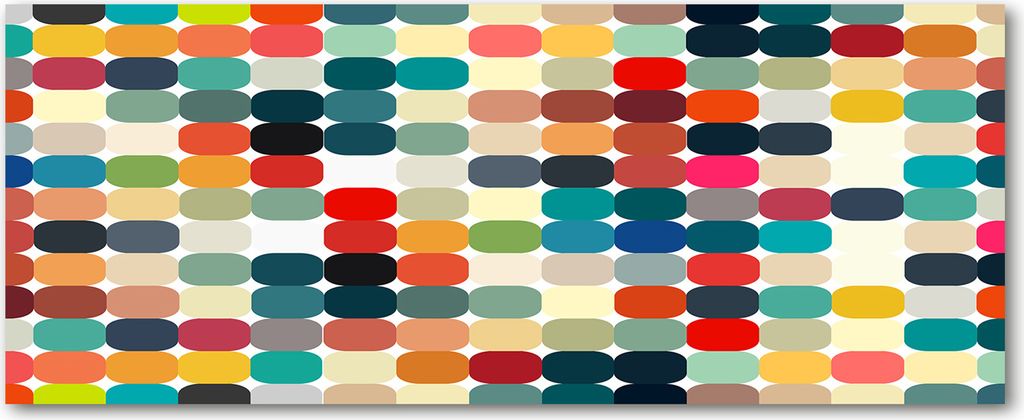 Tulup Leinwandbild - 125x50 cm - Wandkunst - Drucke auf Leinwand - Leinwanddruck - Kunst: modern & klassisch - Mehrfarbig - Geometrische Figuren