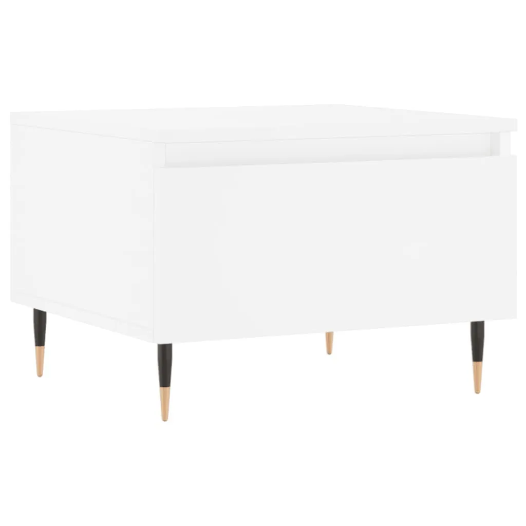 Tavolino da Caffè Bianco 50x46x35 | Mobiletto Legno Salotto Moderno
