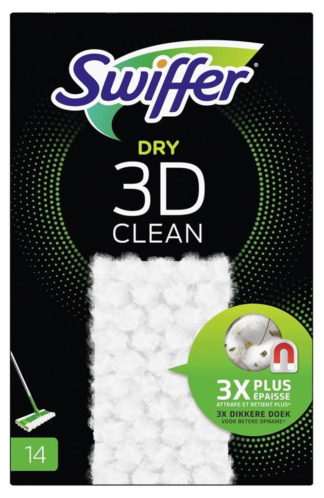 Swiffer - Recharge Dry 3D Clean, paquet de 14 pièces Image du produit 