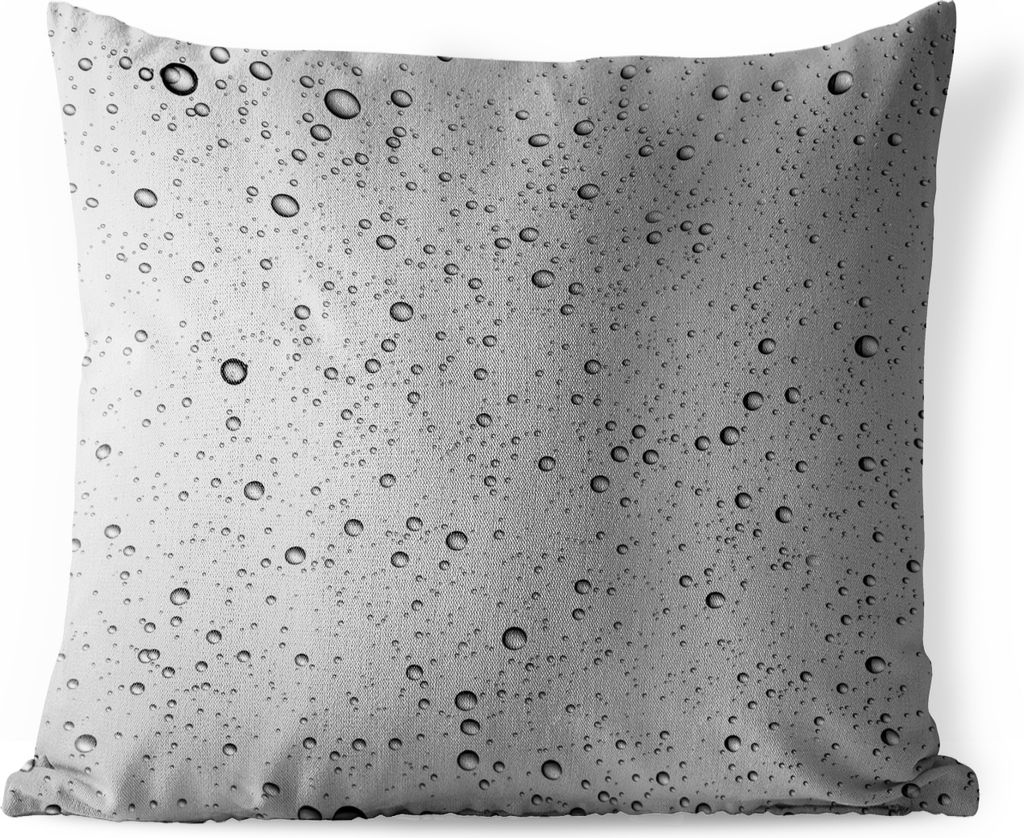 MuchoWow Outdoor Kissen - Wassertropfen auf einem Glas - 60x60 cm - Wetterfest - Lounge Kissen - Dekoration - Schlaf Kissen