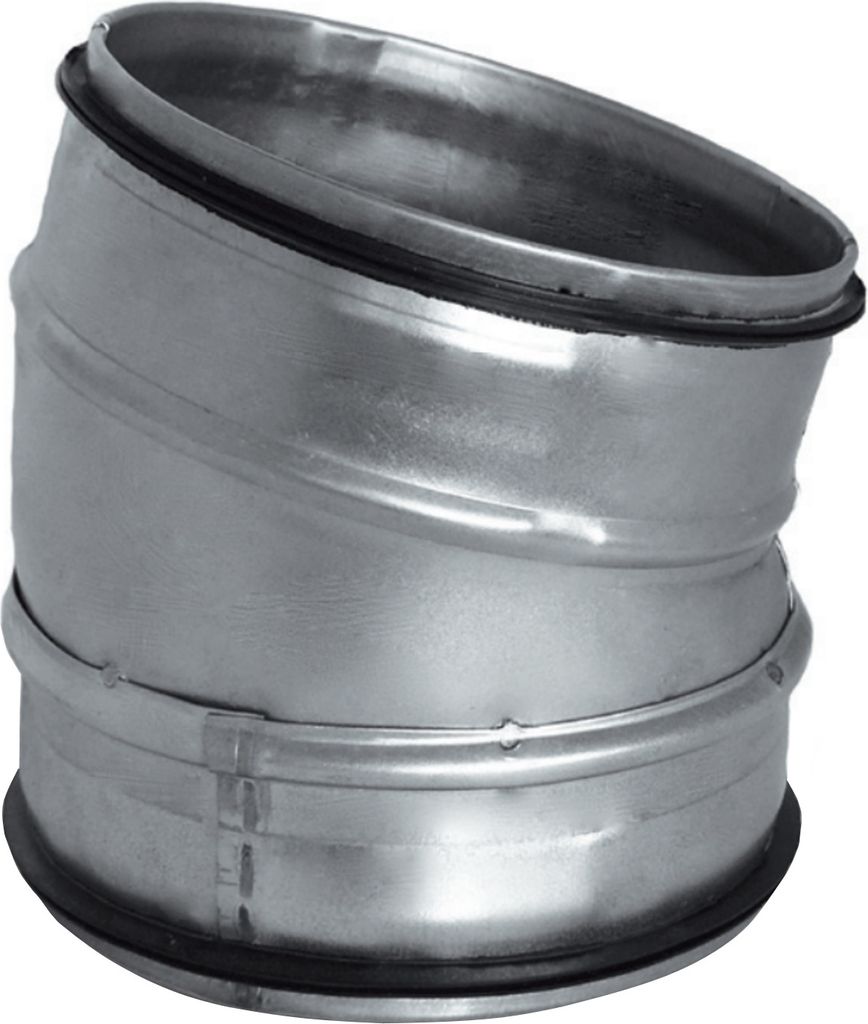 15° Bogen Wickelfalzrohr Rohr Lüftung Lippendichtung Winkel Ø 180 mm