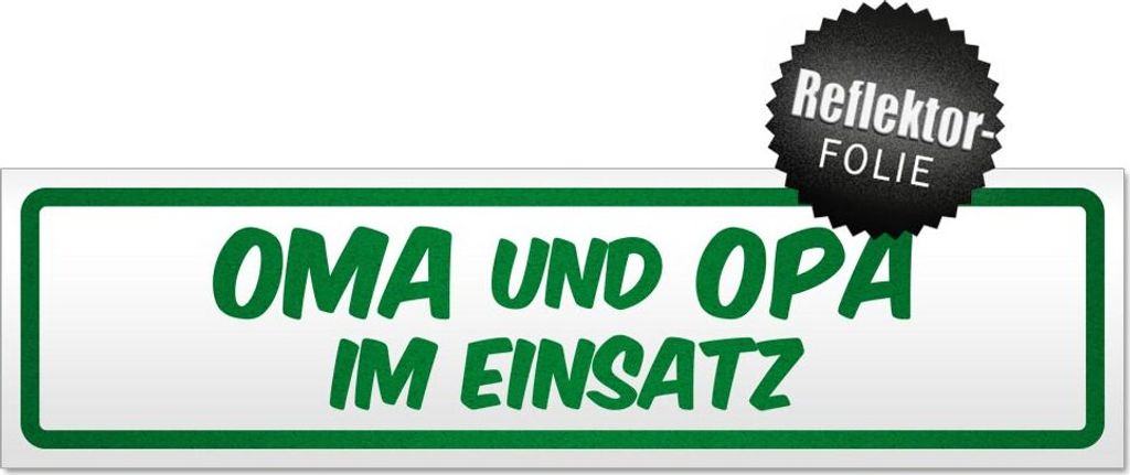 Oma und Opa im Einsatz Magnetschild Schild magnetisch
