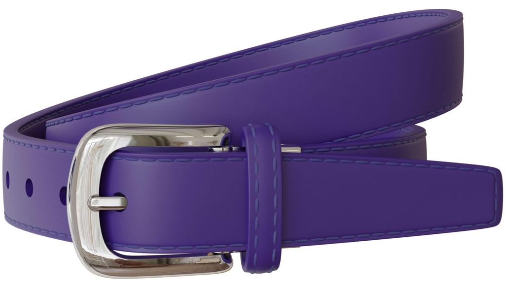 Damen Spalt Leder Gürtel 30mm Sommer Farben Silberne Schließe 30696 Lila 110