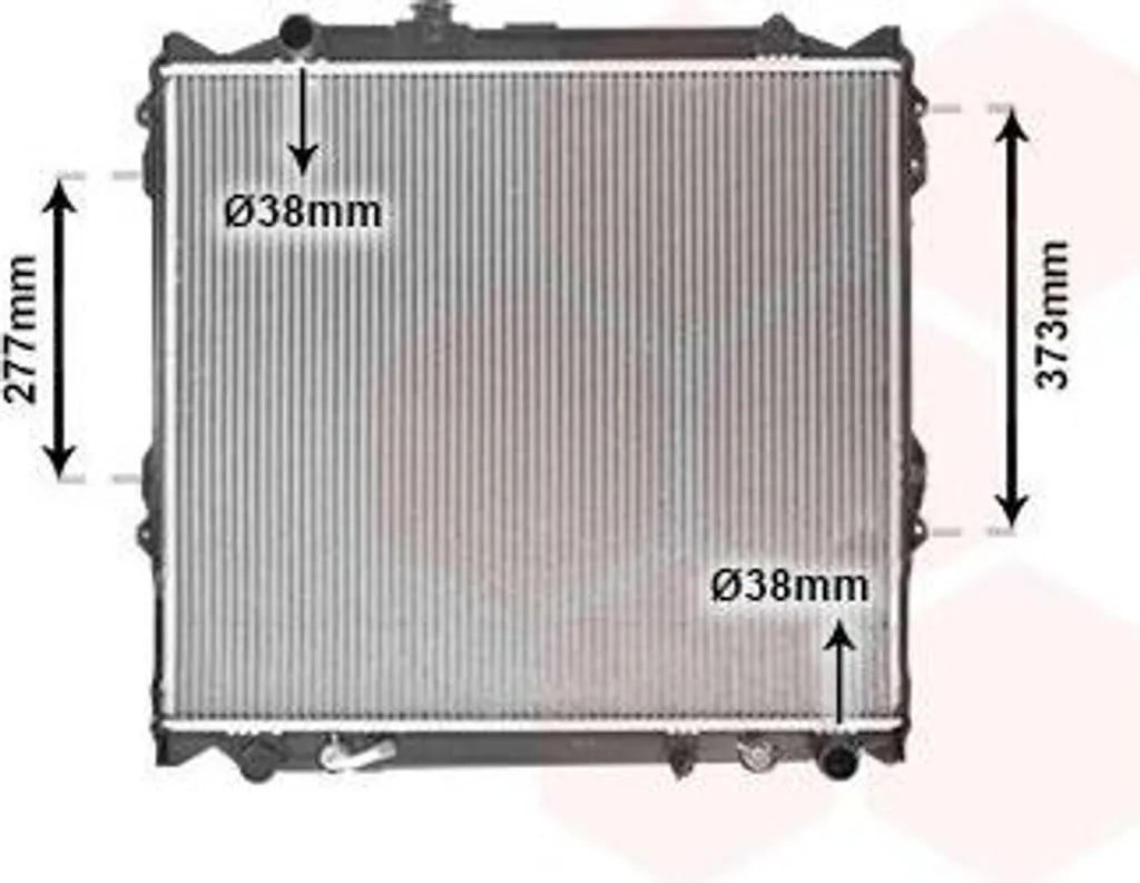 Radiateur moteur VAN WEZEL 53002249 pour TOYOTA LAND CRUISER 90 J9