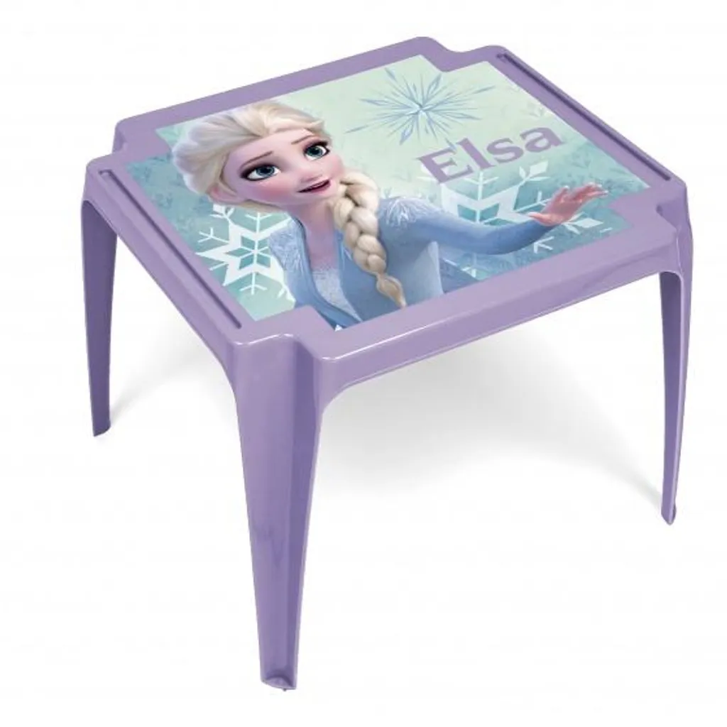 Table de jeu pour fille coloris violet avec décor 2 princesses Disney