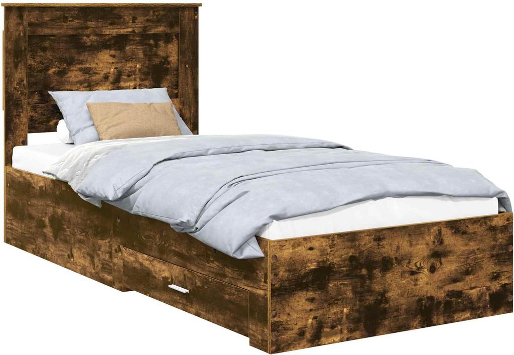 vidaXL Bettgestell mit Schubladen mit Kopfteil Holzwerkstoff