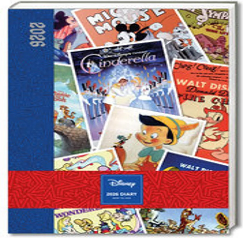 Disney Vintage Posters Calendrier de Bureau A5 2026 Officiel Rétro