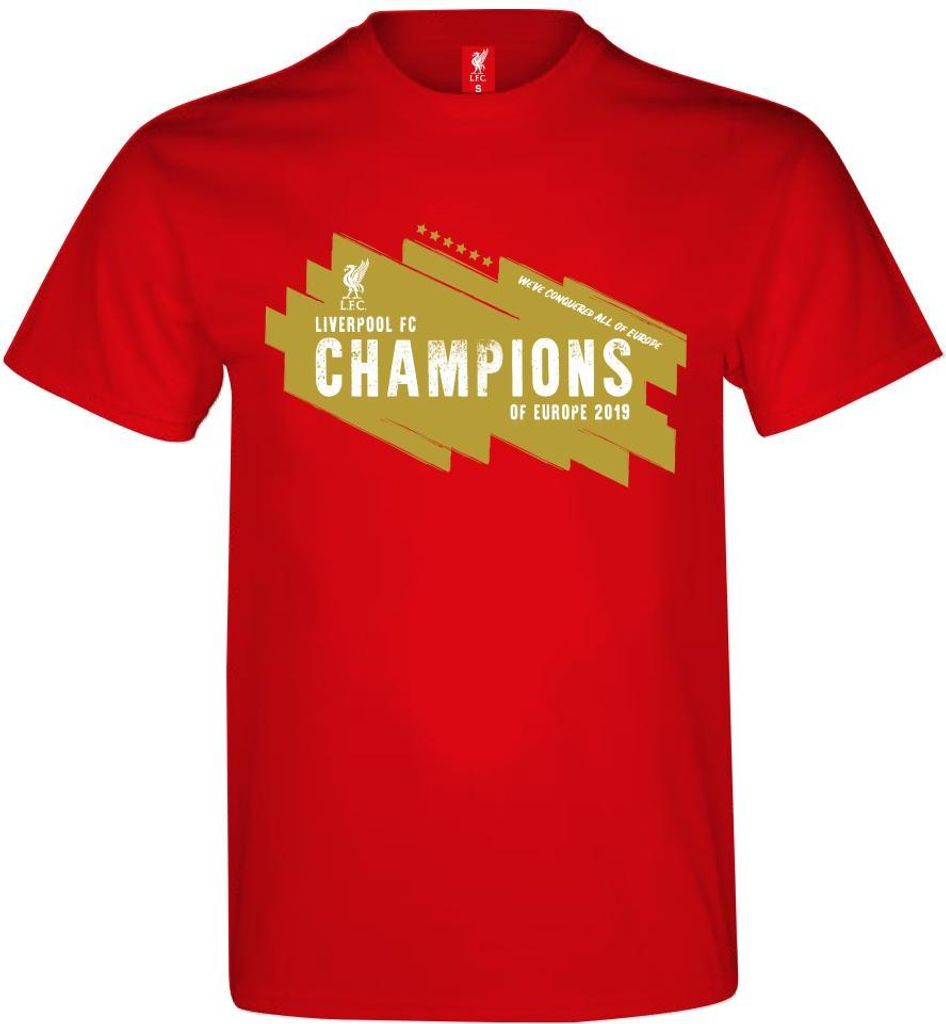 Liverpool FC - "Champions Of Europe" T-Shirt für Herren GF620 (M) (Rot)