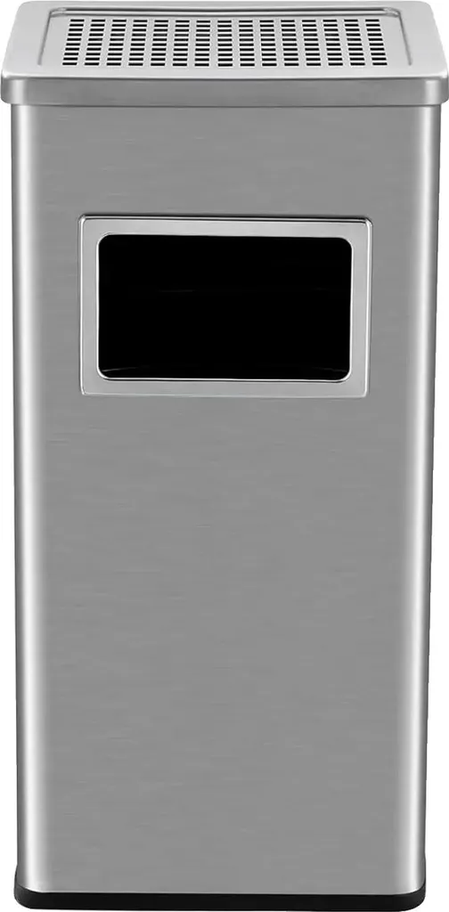 Poubelle cendrier 30 litres en inox pour extérieur et zones de passage