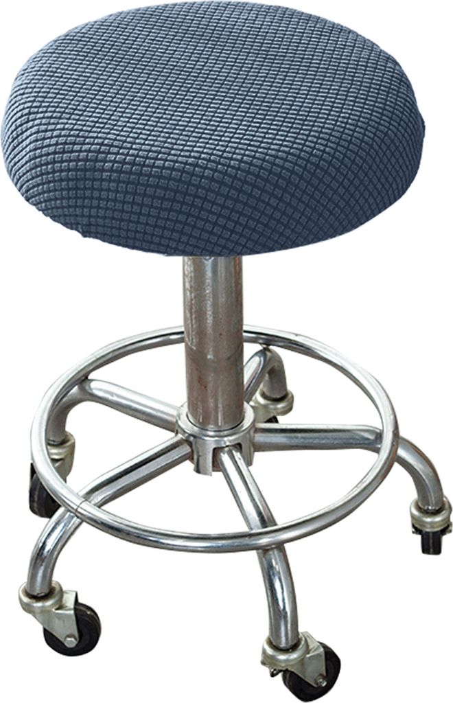 Barhocker Rollhocker Drehhocker Rund Stuhlüberzug, Produktbild 
