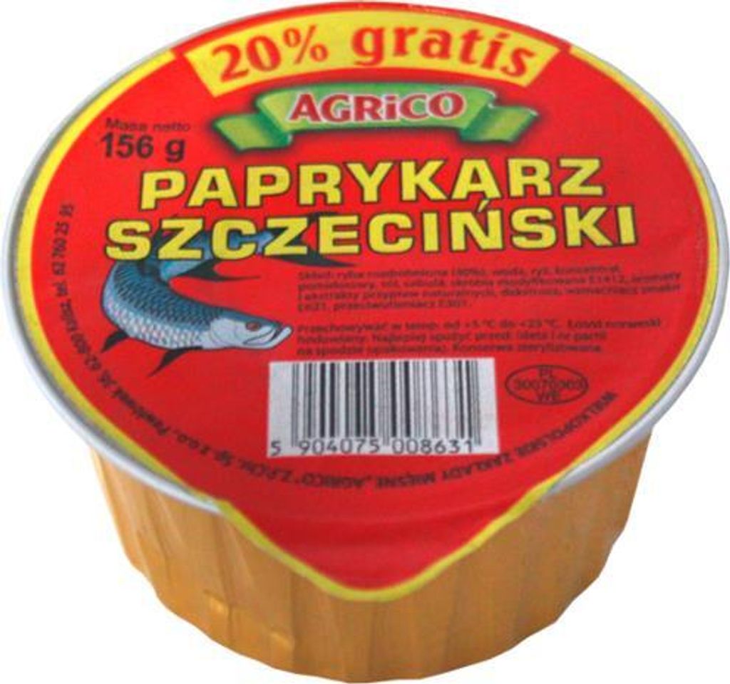 Agrico  "Paprykarz Szczeciński" Brotaufstrich 156g Produktbild 