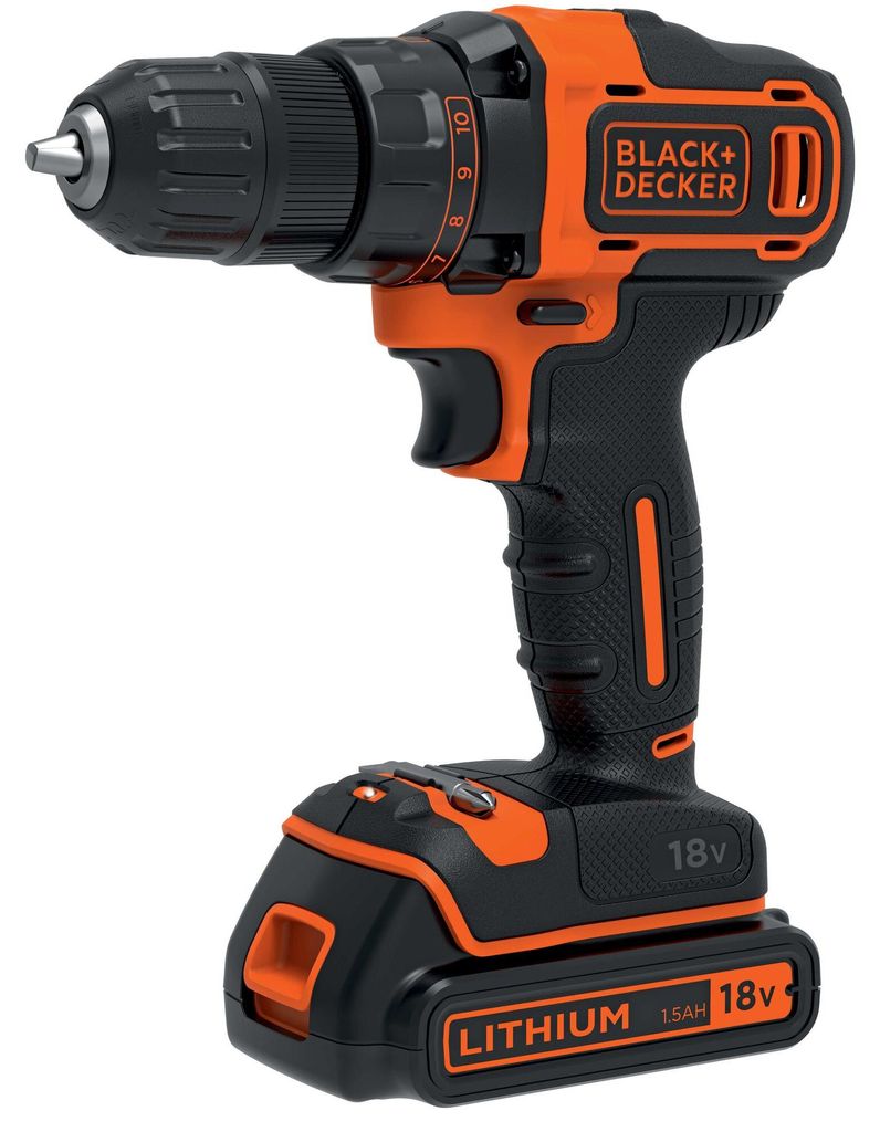 Black & Decker BDCDD186K-QW, Pištoľová vŕtačka, Čierna, Obrázok produktu 