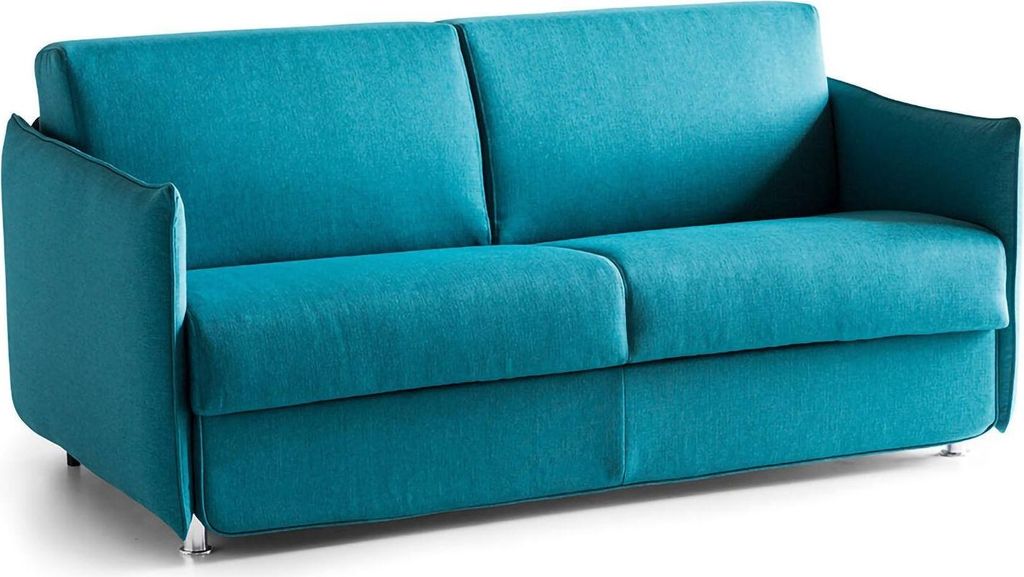 Verceia - Schlafsofa 2-Sitzer, 160x95 cm Blau, Abnehmbar Italy