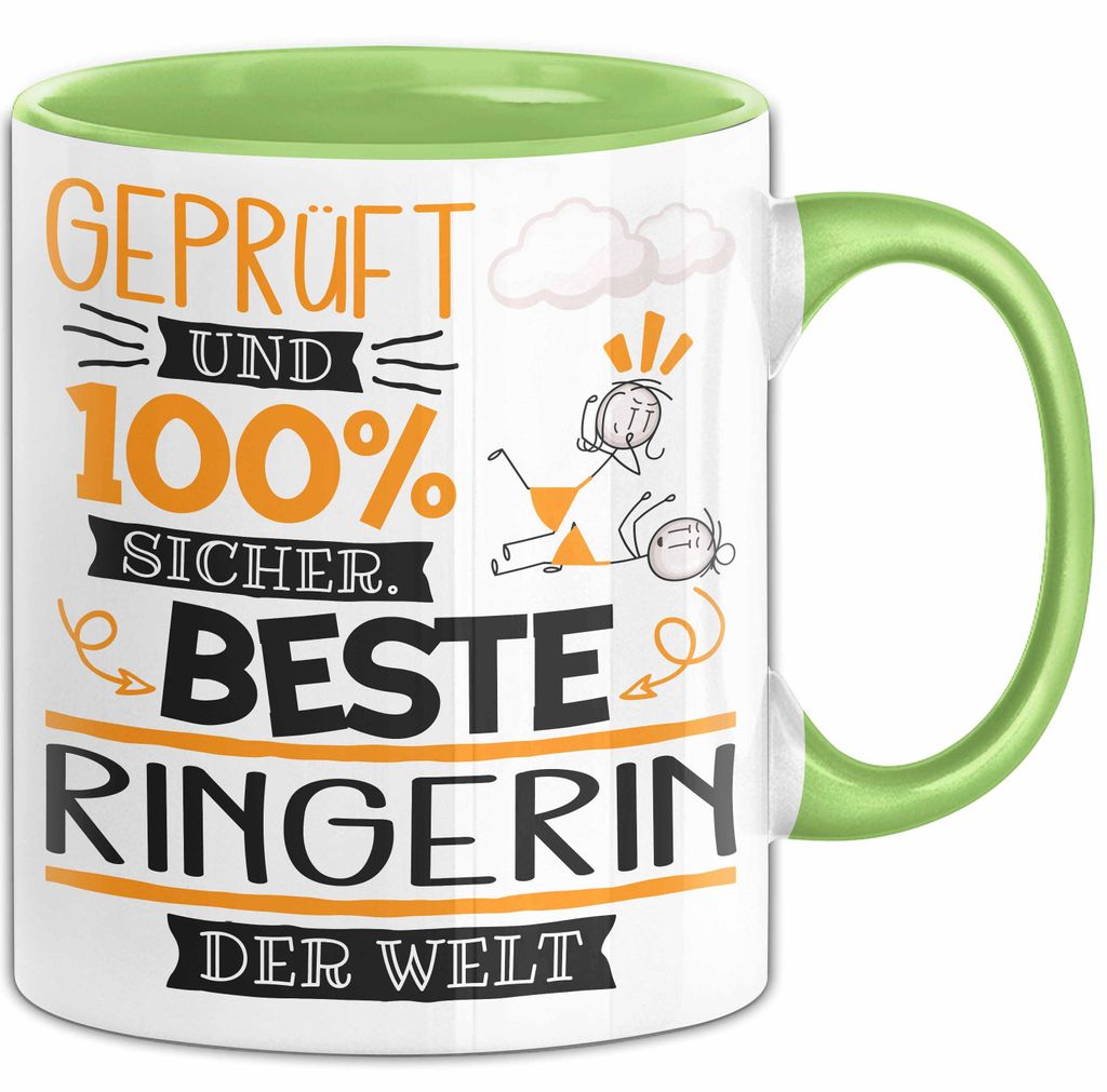 Beste Ringerin Der Welt Tasse Geschenk für Eine Ringerin Und Sicher Geschenkidee Geburtstag Weihnachten (Grün)