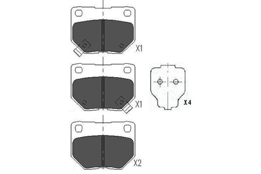 KAVO PARTS Bremsbeläge Satz Hinten Bremsklötze für NISSAN 300 ZX (Z32) KBP-6545