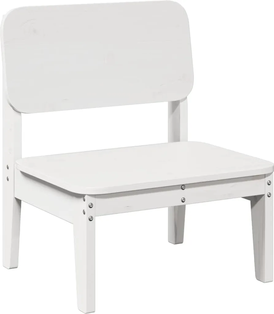 vidaXL Chaise de jardin blanc 60x52,5x72 cm en bois de pin massif