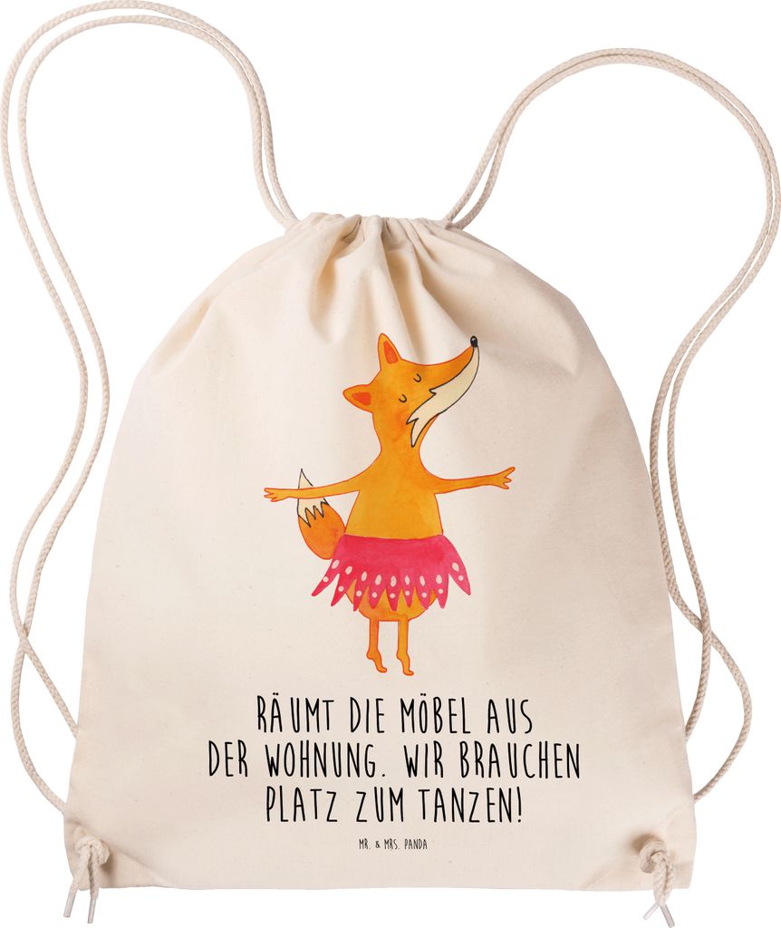 Mr. & Mrs. Panda Jutebeutel Fuchs Ballerina - Transparent - Produktbild 