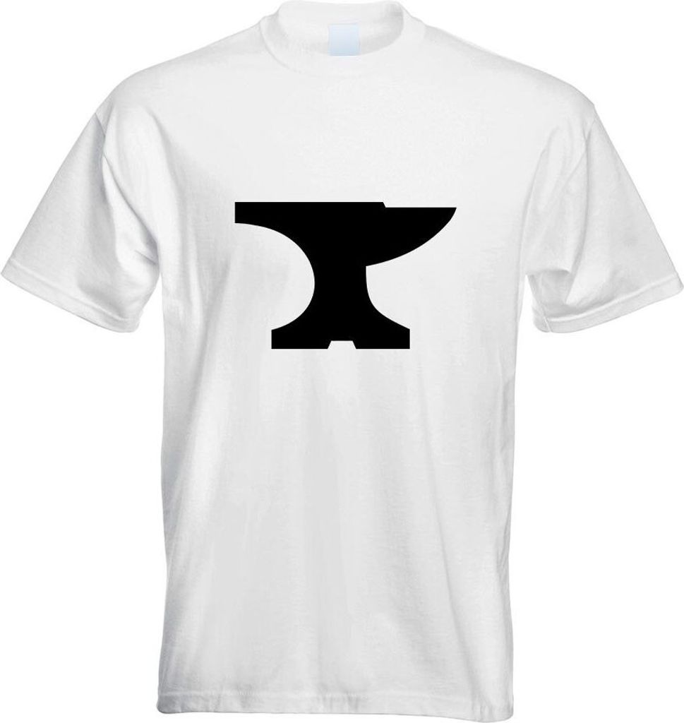 Kiwistar - T-Shirt - Weiss - Amboss Motiv Bedruckt Funshirt Design Print - mit Motiv Bedruckt - Funshirt Design - Sport - Freizeit - Herren - XL