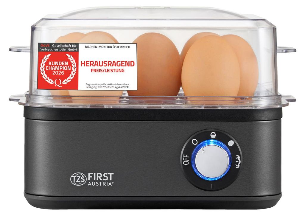 TZS First Austria Eierkocher, 8 Eier, 4 Stufen, Produktbild 