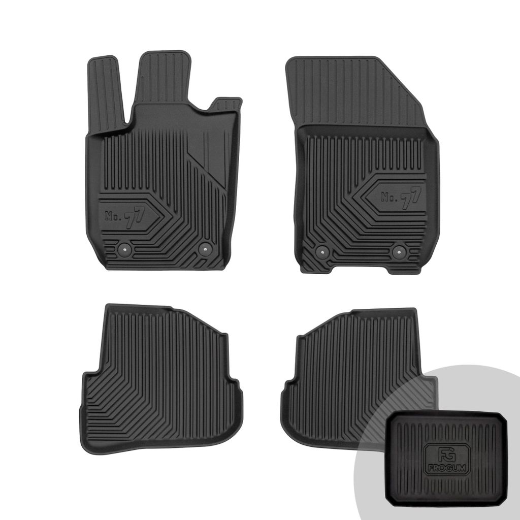 FROGUM No.77 Gummimatten Ganzjahresset von Auto Fußmatten Autofussmatten für Audi A1 Sportback 2012-2014