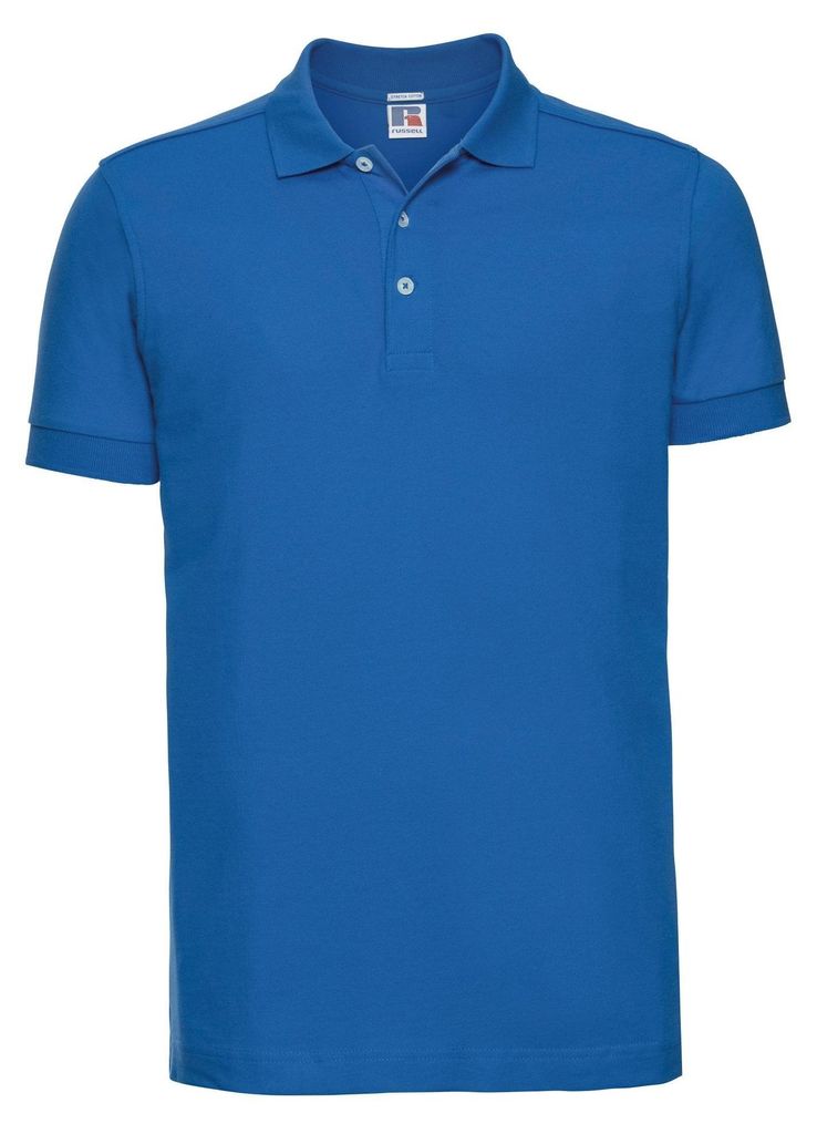 Russell Herren Stretch Polo-Shirt, Kurzarm FK703 (S) (Azurblau)