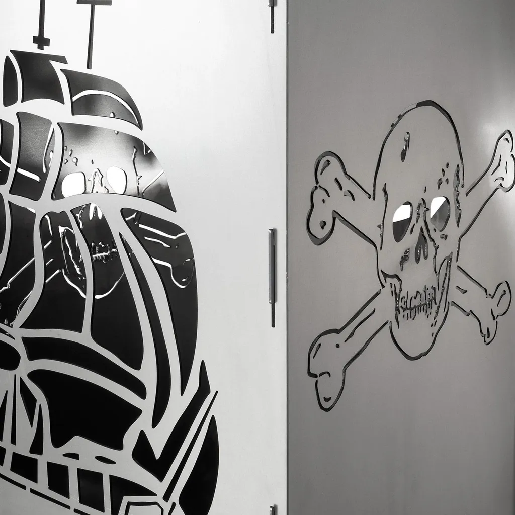 Brasero Extérieur en Acier Design Maritime avec Motifs Découpés Moritz - 6